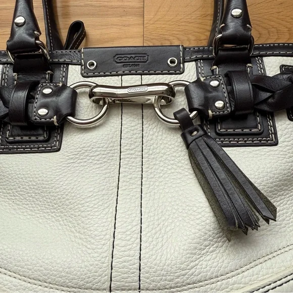 COACH ‘Hamptons’ Braided Leather Satchel - Picture 5 of 16